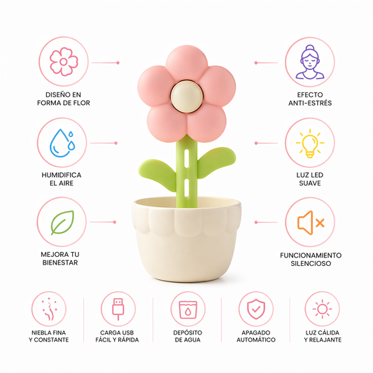 Humidificador Antiestrés con Luz